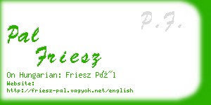 pal friesz business card